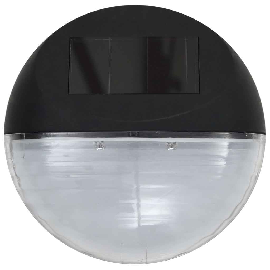 LED-wandlampen solar rond zwart 12 st - AllerleiShop