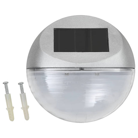 LED-wandlampen solar rond zilver 12 st - AllerleiShop