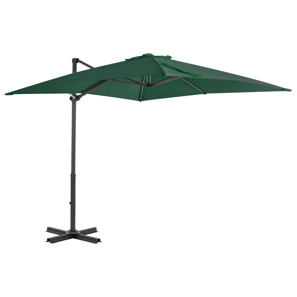 Zweefparasol met aluminium paal 250x250 cm groen - AllerleiShop