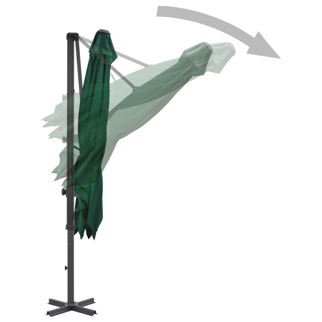 Zweefparasol met aluminium paal 250x250 cm groen - AllerleiShop