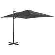 Zweefparasol met aluminium paal 250x250 cm antracietkleurig - AllerleiShop