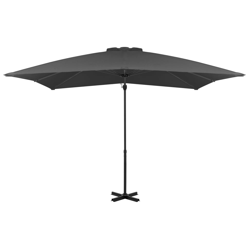 Zweefparasol met aluminium paal 250x250 cm antracietkleurig - AllerleiShop