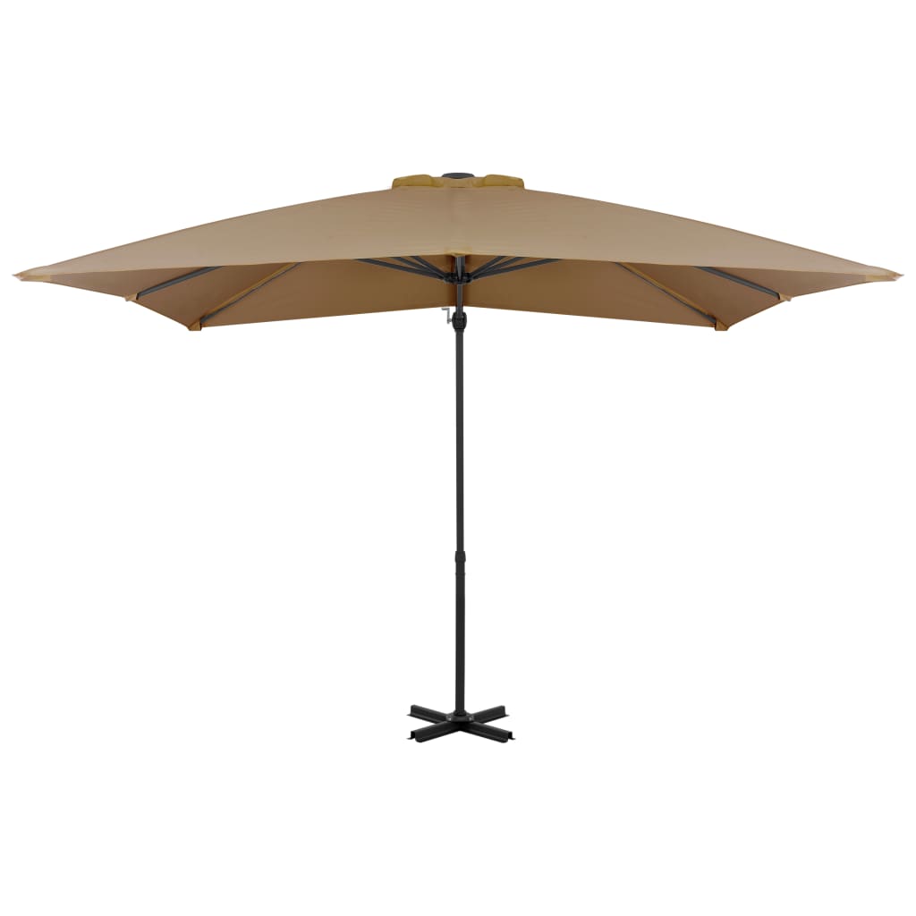 Zweefparasol met aluminium paal 250x250 cm taupe - AllerleiShop