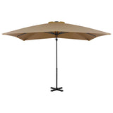 Zweefparasol met aluminium paal 250x250 cm taupe - AllerleiShop