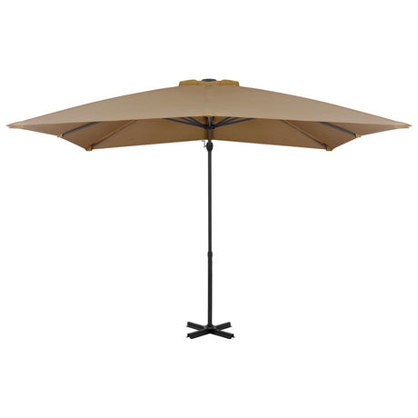 Zweefparasol met aluminium paal 250x250 cm taupe - AllerleiShop