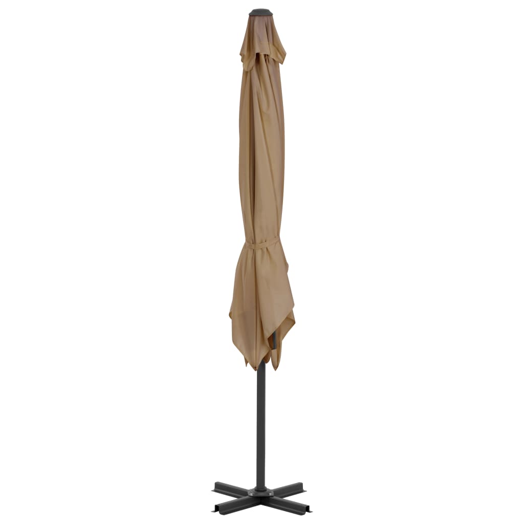 Zweefparasol met aluminium paal 250x250 cm taupe - AllerleiShop