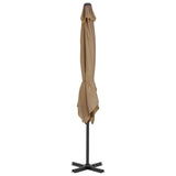 Zweefparasol met aluminium paal 250x250 cm taupe - AllerleiShop