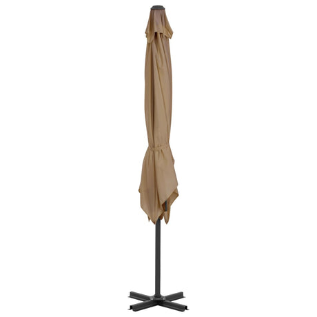 Zweefparasol met aluminium paal 250x250 cm taupe - AllerleiShop