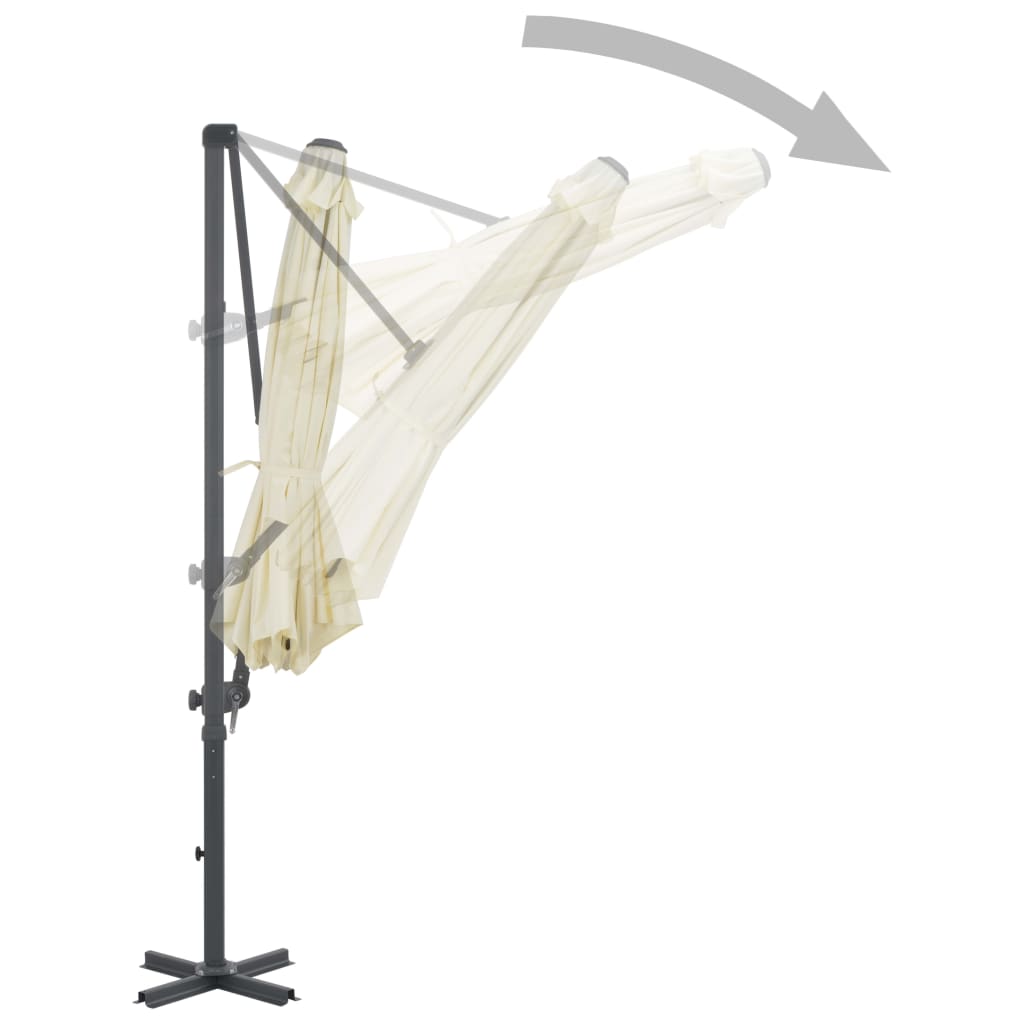 Zweefparasol met aluminium paal 300 cm zandkleurig - AllerleiShop