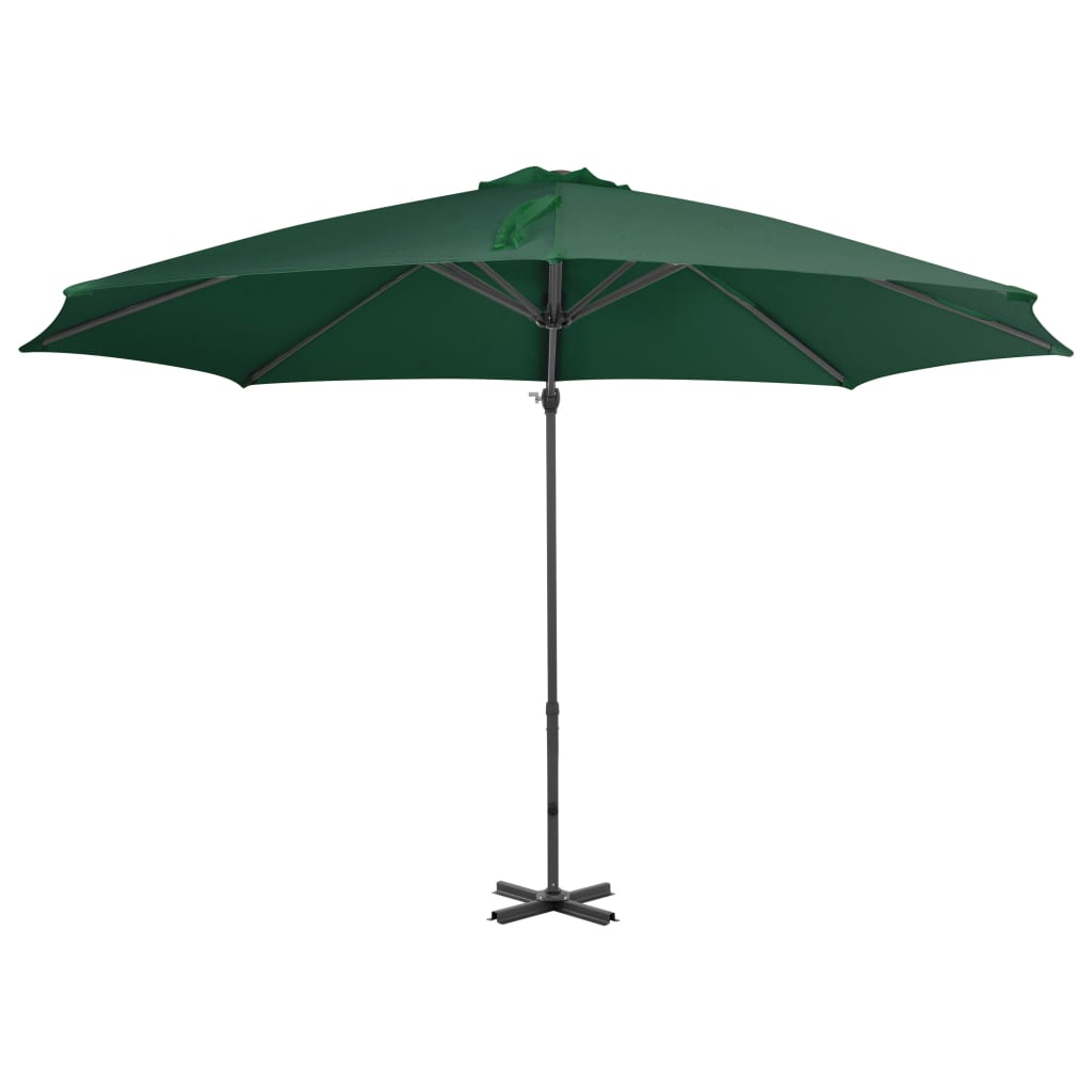 Zweefparasol met aluminium paal 300 cm groen - AllerleiShop