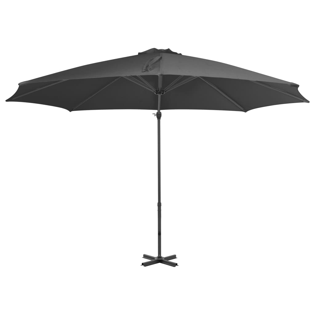 Zweefparasol met aluminium paal 300 cm antracietkleurig - AllerleiShop