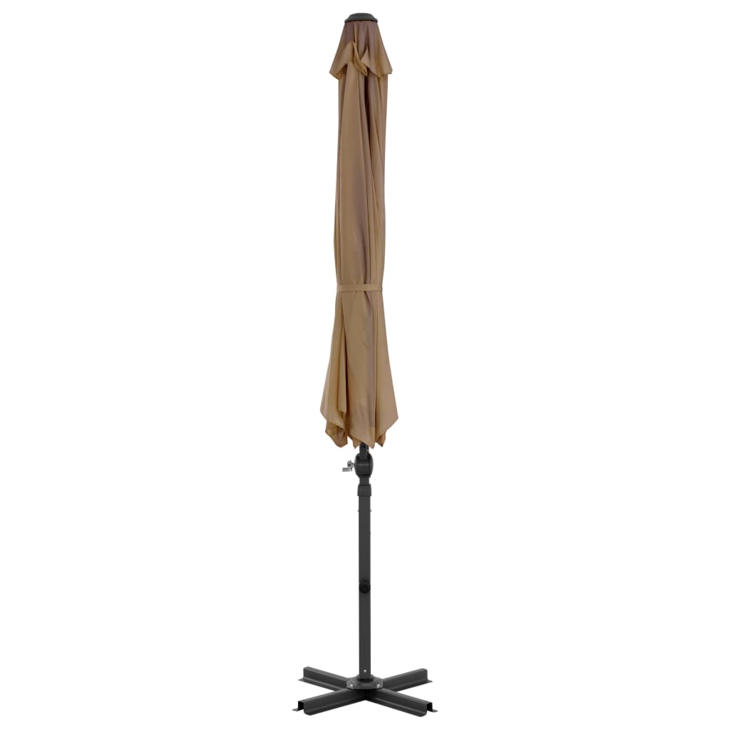 Zweefparasol met aluminium paal 300 cm taupe - AllerleiShop