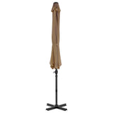 Zweefparasol met aluminium paal 300 cm taupe - AllerleiShop