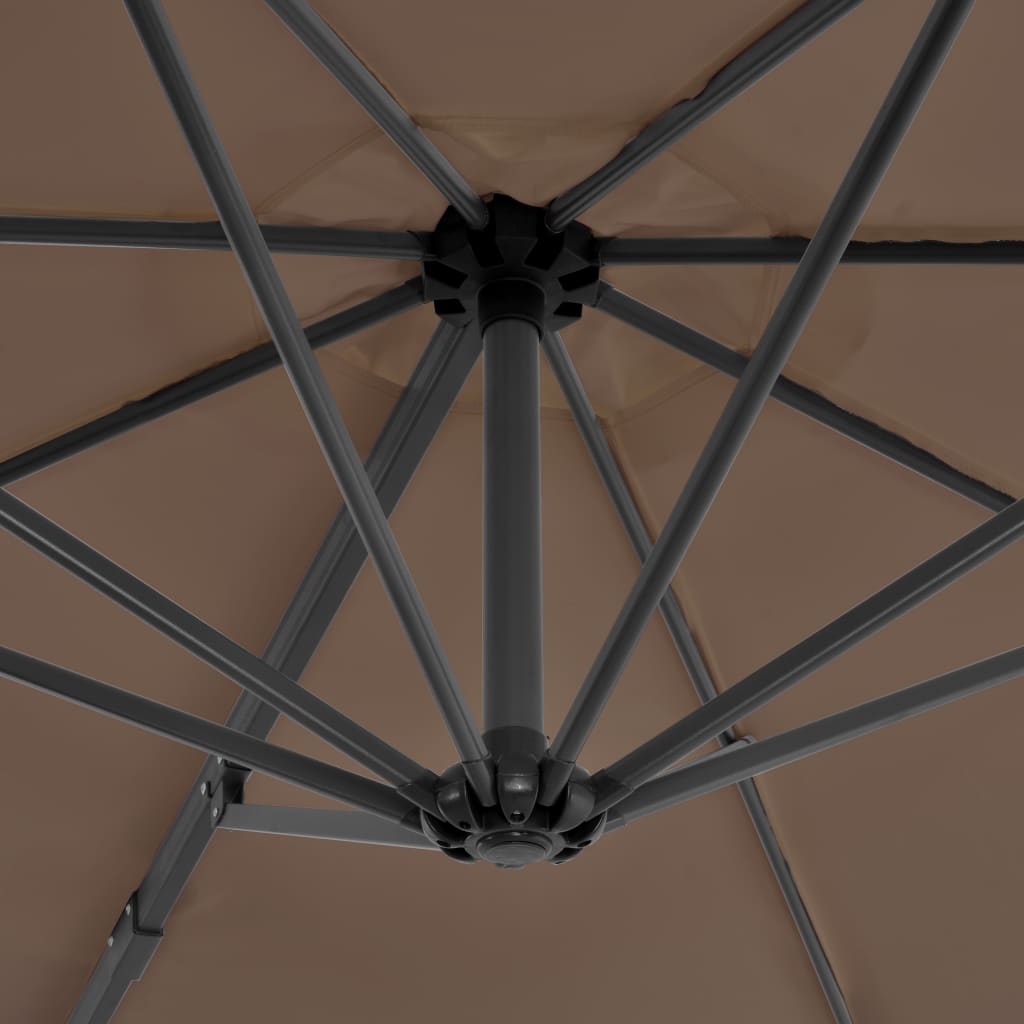 Zweefparasol met aluminium paal 300 cm taupe - AllerleiShop