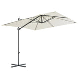 Zweefparasol met stalen paal 250x250 cm zandkleurig - AllerleiShop