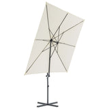 Zweefparasol met stalen paal 250x250 cm zandkleurig - AllerleiShop