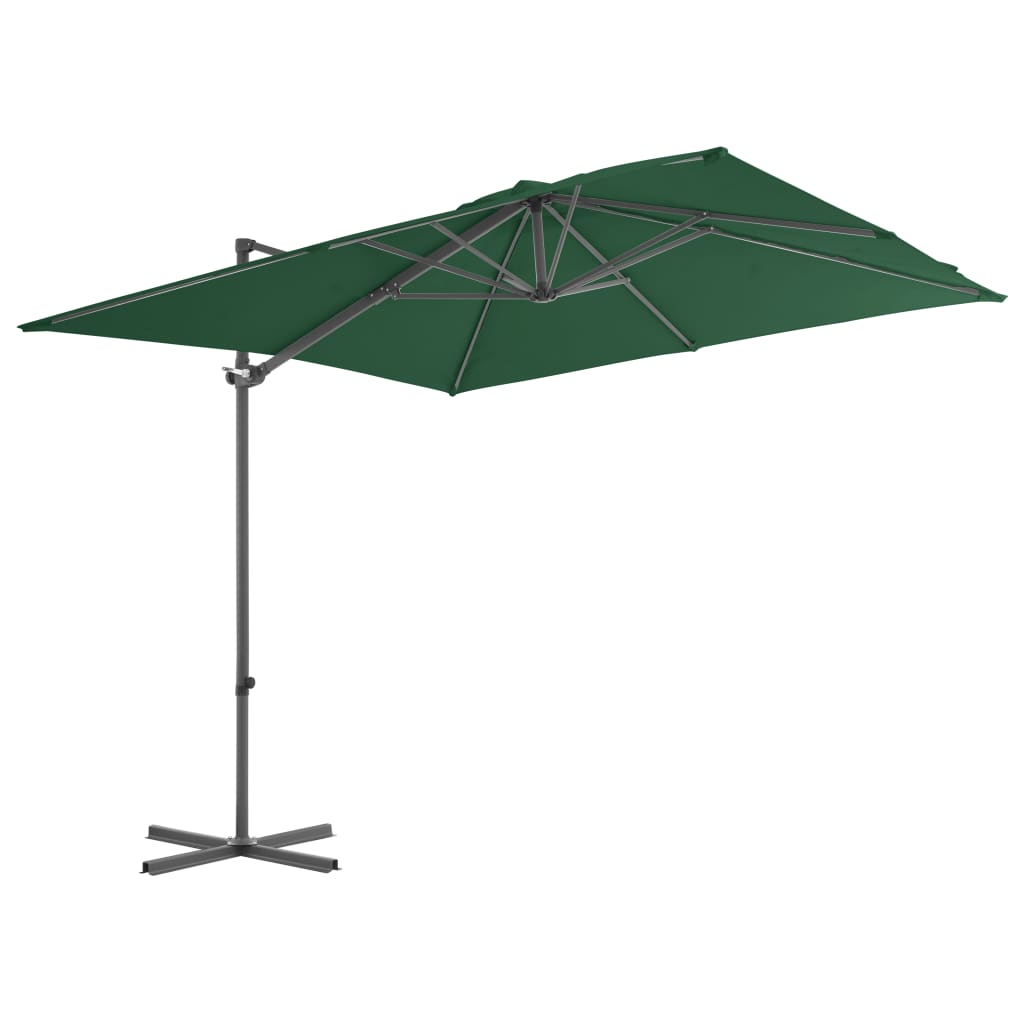 Zweefparasol met stalen paal 250x250 cm groen - AllerleiShop