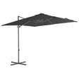 Zweefparasol met stalen paal 250x250 cm antracietkleurig - AllerleiShop