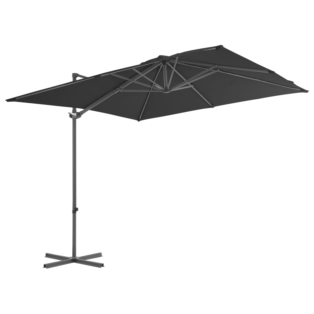 Zweefparasol met stalen paal 250x250 cm antracietkleurig - AllerleiShop