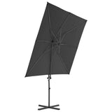 Zweefparasol met stalen paal 250x250 cm antracietkleurig - AllerleiShop