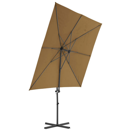 Zweefparasol met stalen paal 250x250 cm taupe - AllerleiShop