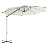 Zweefparasol met stalen paal 300 cm zandkleurig - AllerleiShop