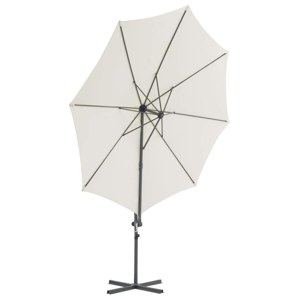 Zweefparasol met stalen paal 300 cm zandkleurig - AllerleiShop