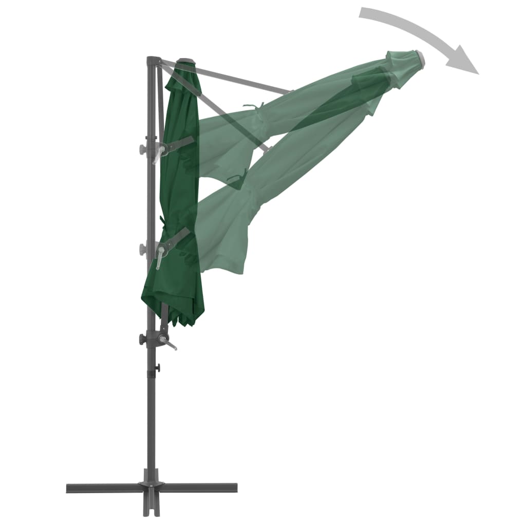 Zweefparasol met stalen paal 300 cm groen - AllerleiShop