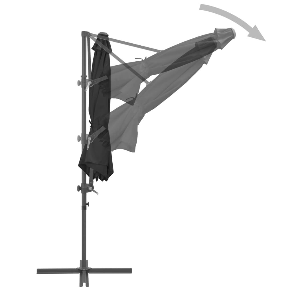 Zweefparasol met stalen paal 300 cm antraciet - AllerleiShop