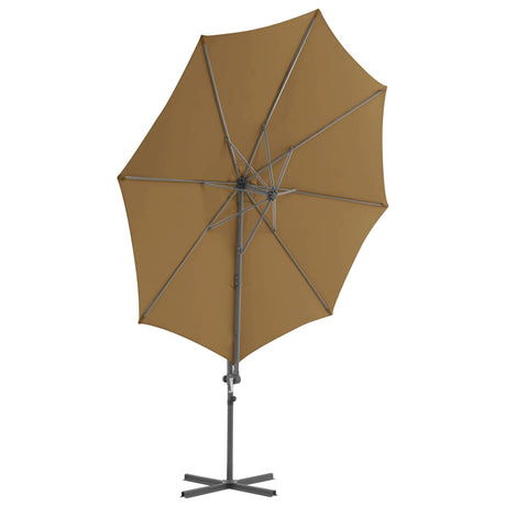 Zweefparasol met stalen paal 300 cm taupe - AllerleiShop