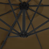Zweefparasol met stalen paal 300 cm taupe - AllerleiShop
