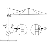 Zweefparasol met stalen paal 300 cm taupe - AllerleiShop
