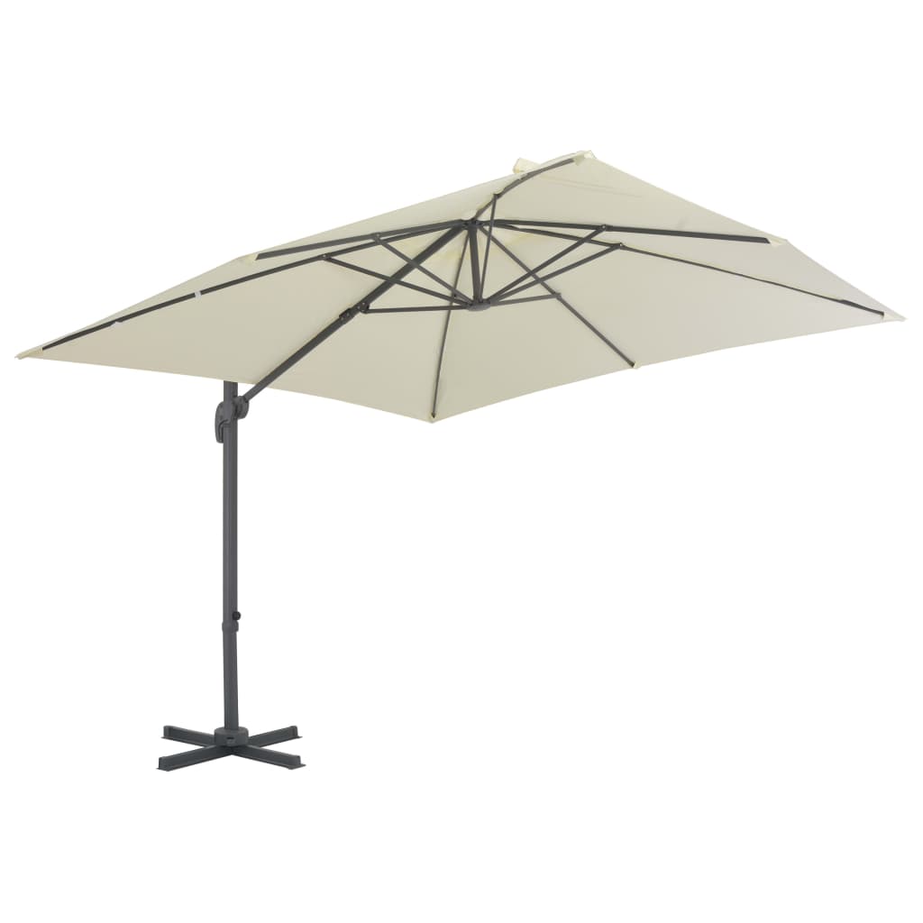 Zweefparasol met aluminium paal 300x300 cm zandkleurig - AllerleiShop