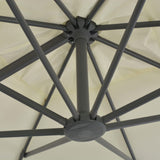 Zweefparasol met aluminium paal 300x300 cm zandkleurig - AllerleiShop