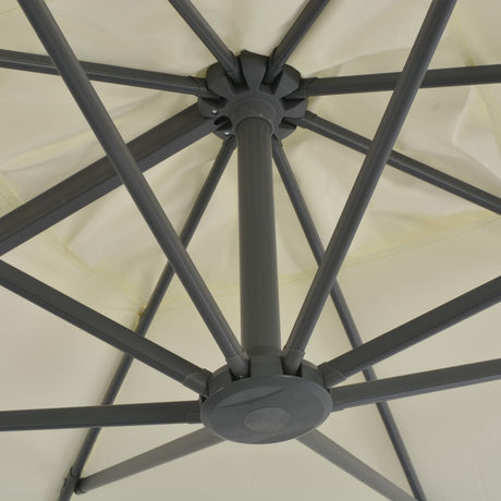 Zweefparasol met aluminium paal 300x300 cm zandkleurig - AllerleiShop