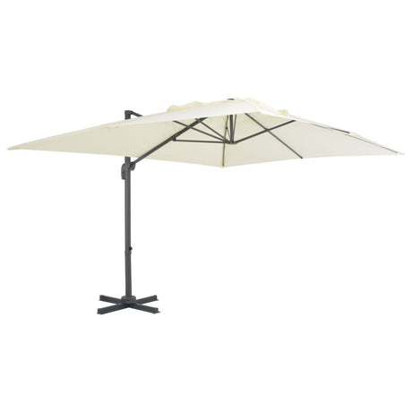 Zweefparasol met aluminium paal 400x300 cm zandkleurig - AllerleiShop