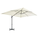 Zweefparasol met aluminium paal 400x300 cm zandkleurig - AllerleiShop