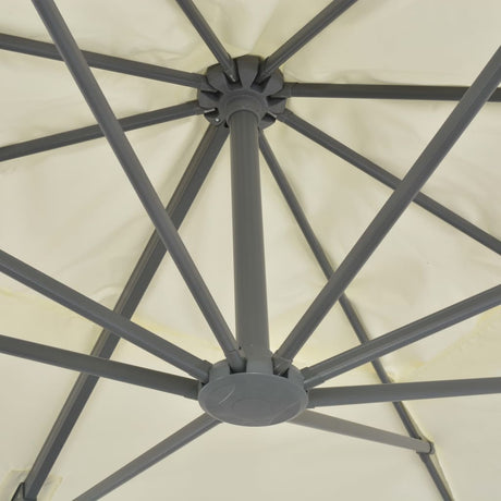 Zweefparasol met aluminium paal 400x300 cm zandkleurig - AllerleiShop