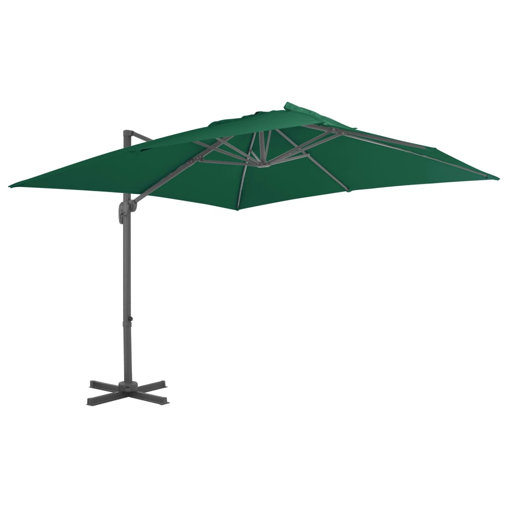 Zweefparasol met aluminium paal 300x300 cm groen - AllerleiShop