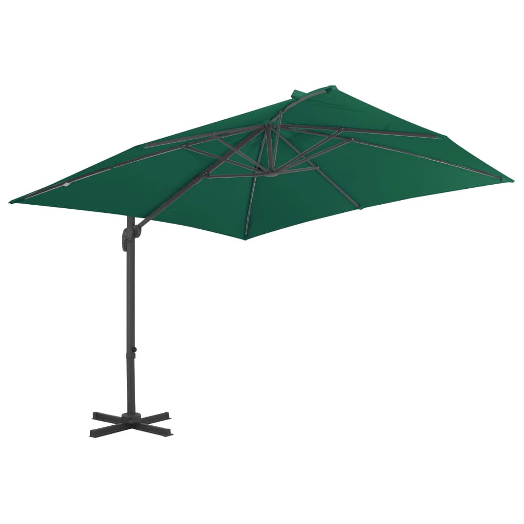 Zweefparasol met aluminium paal 300x300 cm groen - AllerleiShop