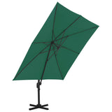 Zweefparasol met aluminium paal 300x300 cm groen - AllerleiShop