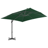 Zweefparasol met aluminium paal 400x300 cm groen - AllerleiShop