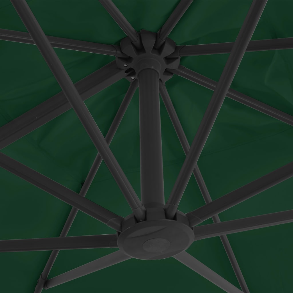 Zweefparasol met aluminium paal 400x300 cm groen - AllerleiShop