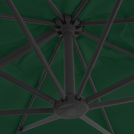 Zweefparasol met aluminium paal 400x300 cm groen - AllerleiShop