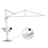 Zweefparasol met aluminium paal 400x300 cm groen - AllerleiShop