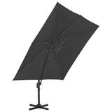 Zweefparasol met aluminium paal 300x300 cm antracietkleurig - AllerleiShop