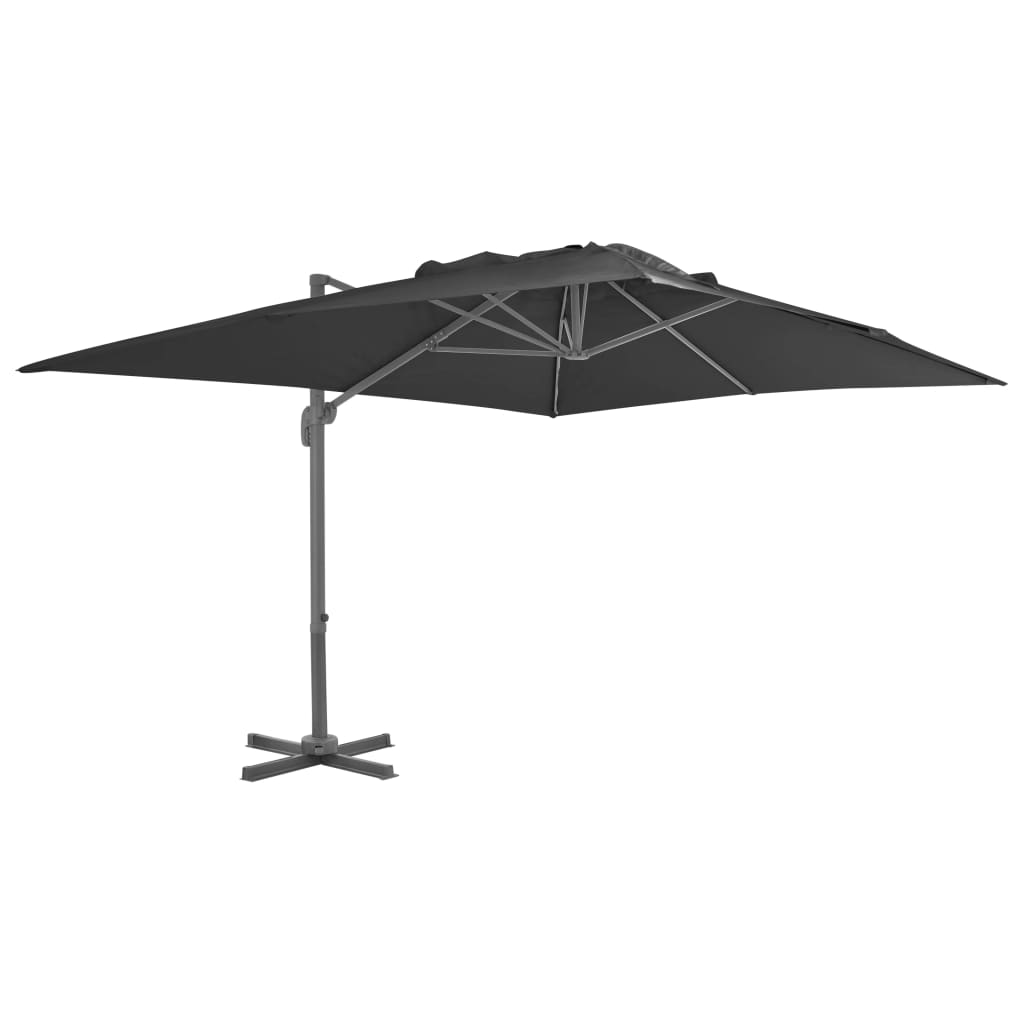 Zweefparasol met aluminium paal 400x300 cm antracietkleurig - AllerleiShop