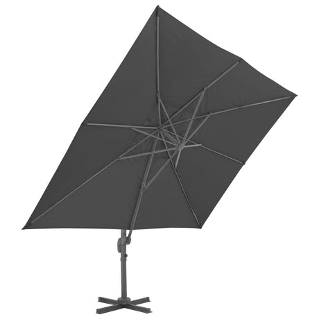 Zweefparasol met aluminium paal 400x300 cm antracietkleurig - AllerleiShop