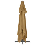 Zweefparasol met aluminium paal 400x300 cm taupe - AllerleiShop