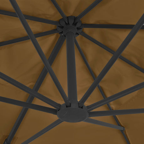 Zweefparasol met aluminium paal 400x300 cm taupe - AllerleiShop